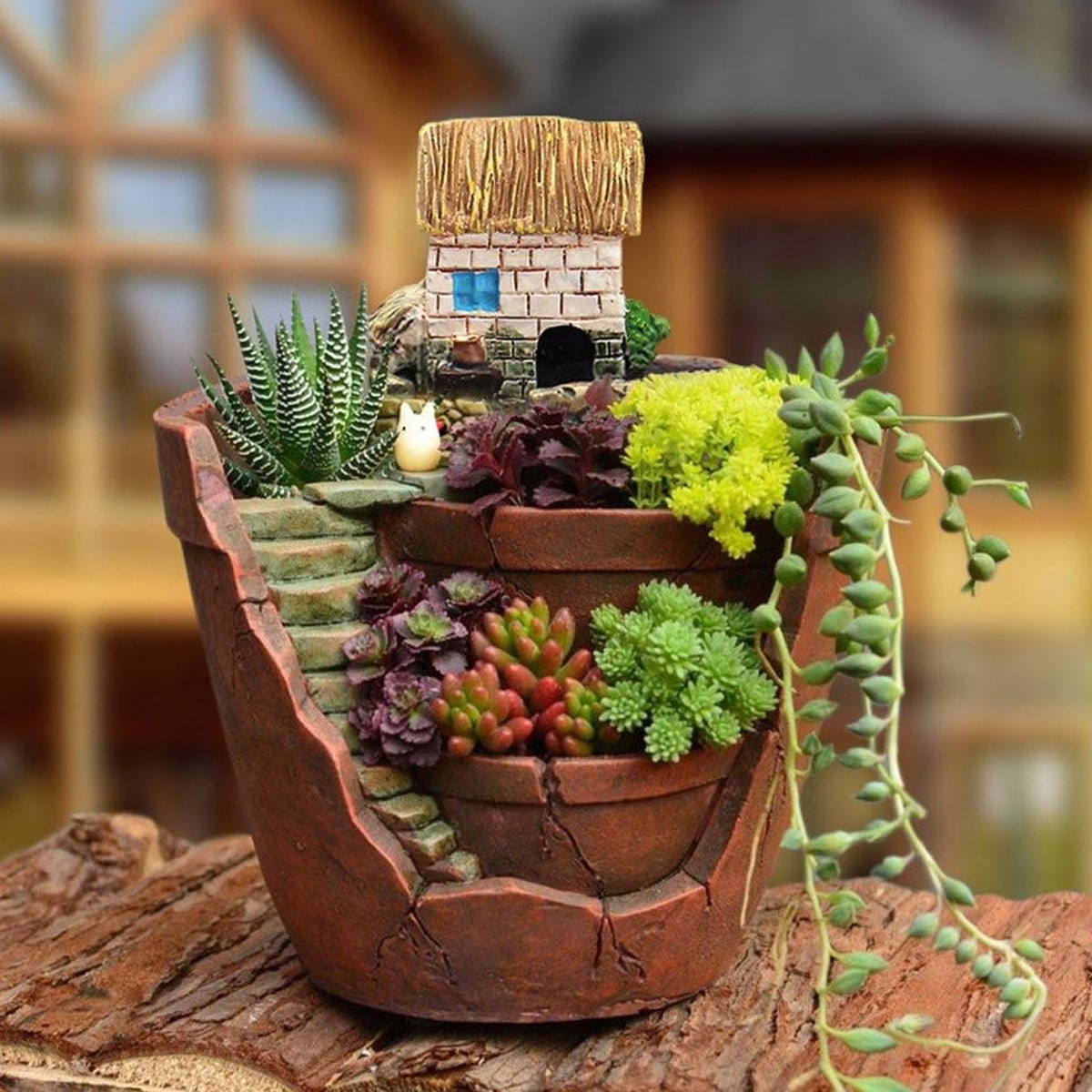 Vaso de resina criativo nórdic - Echeveria Succulent avaliação e preço